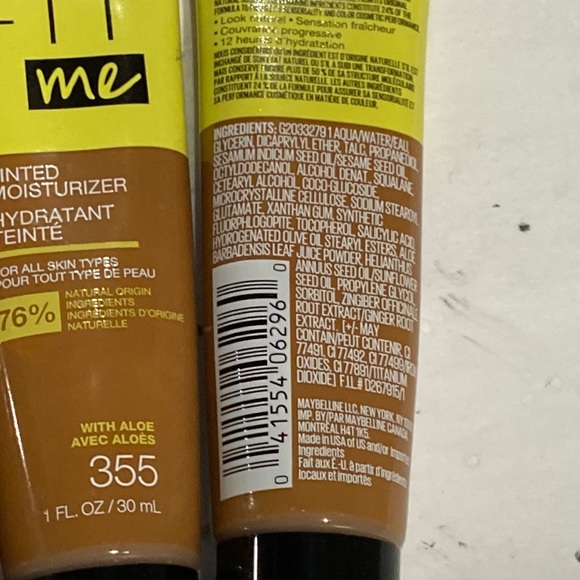 4 Maybelline Fit Me #355 Tinted Moisturizer w/aloe Natural Coverage Face Makeup - Picture 4 of 4